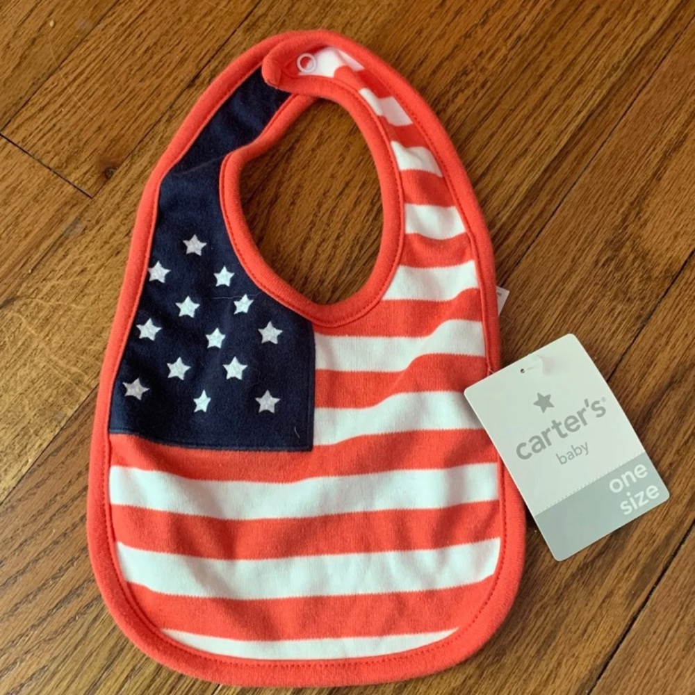Carters American Flag Bib